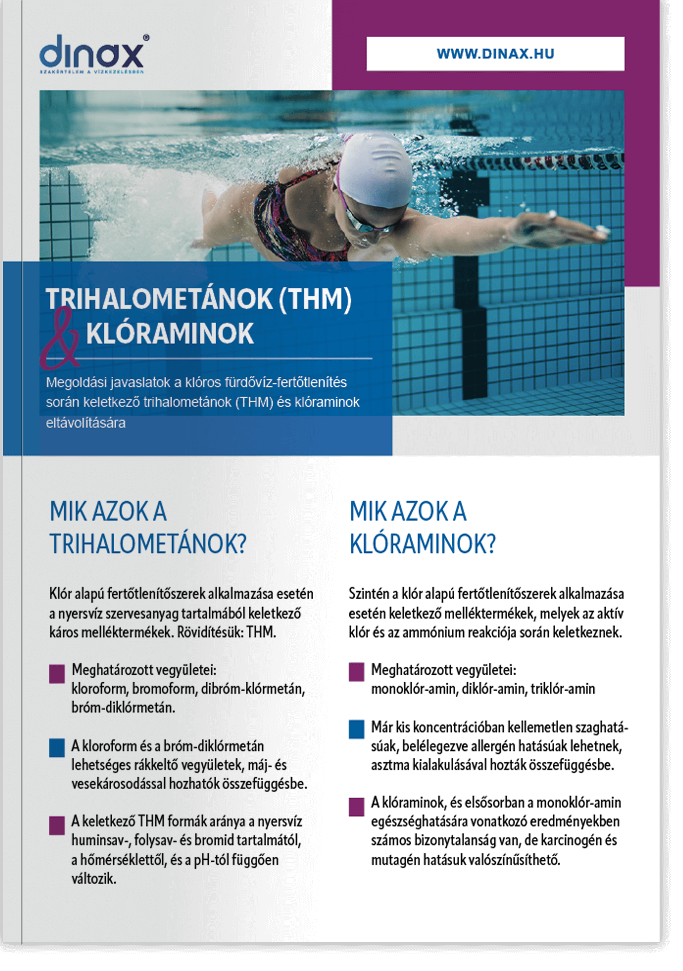 Trihalometánok (THM) és klóraminok